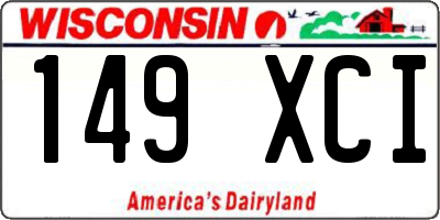 WI license plate 149XCI
