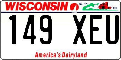 WI license plate 149XEU