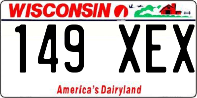 WI license plate 149XEX