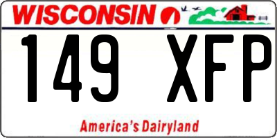 WI license plate 149XFP