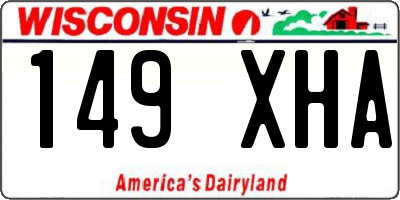WI license plate 149XHA