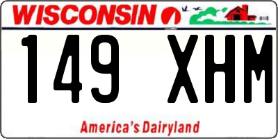WI license plate 149XHM
