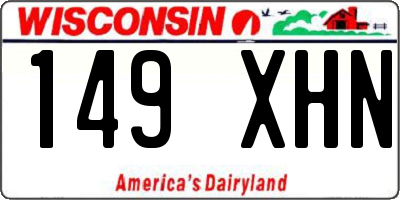WI license plate 149XHN