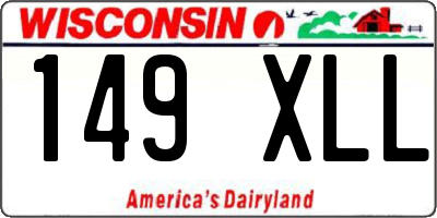 WI license plate 149XLL