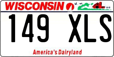 WI license plate 149XLS