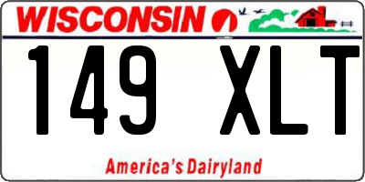 WI license plate 149XLT