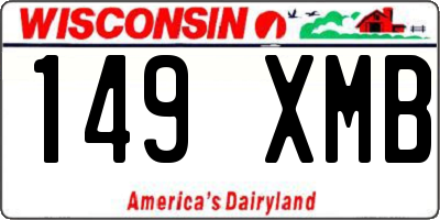 WI license plate 149XMB