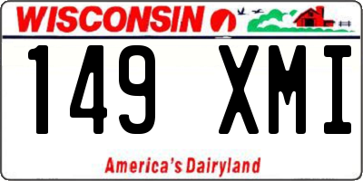 WI license plate 149XMI