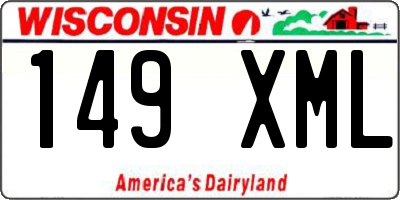 WI license plate 149XML
