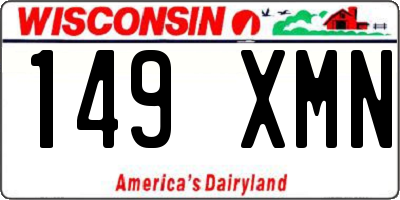 WI license plate 149XMN