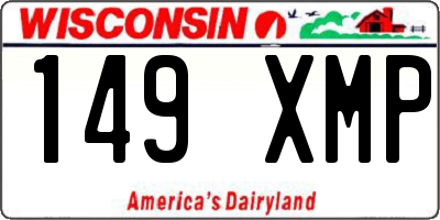 WI license plate 149XMP