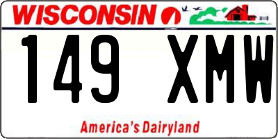 WI license plate 149XMW