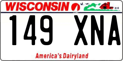 WI license plate 149XNA