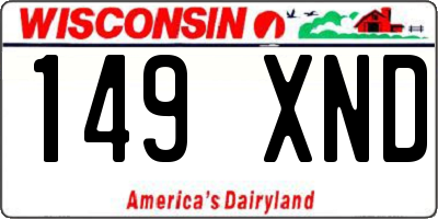 WI license plate 149XND