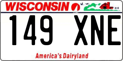 WI license plate 149XNE