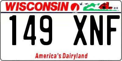 WI license plate 149XNF