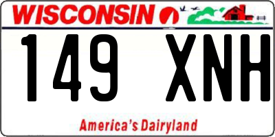 WI license plate 149XNH