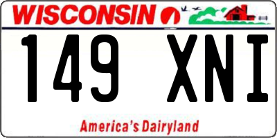 WI license plate 149XNI