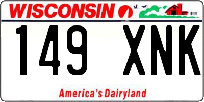 WI license plate 149XNK