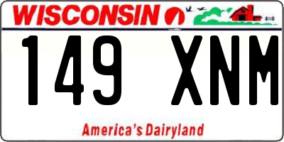 WI license plate 149XNM