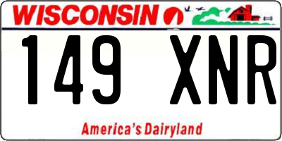 WI license plate 149XNR