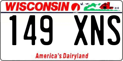WI license plate 149XNS