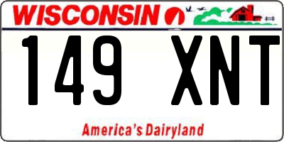 WI license plate 149XNT