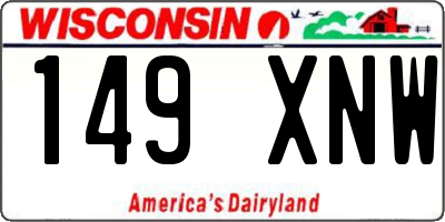 WI license plate 149XNW