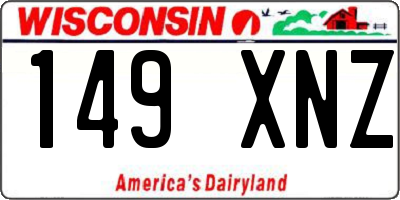 WI license plate 149XNZ