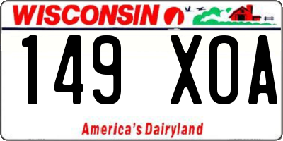 WI license plate 149XOA