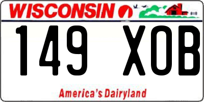WI license plate 149XOB