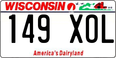 WI license plate 149XOL