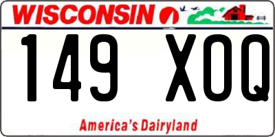 WI license plate 149XOQ
