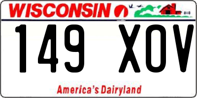 WI license plate 149XOV