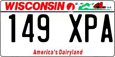 WI license plate 149XPA