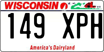 WI license plate 149XPH