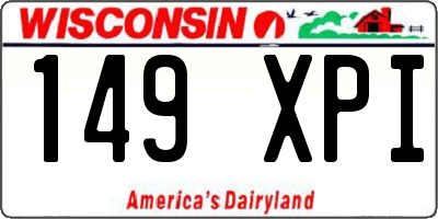 WI license plate 149XPI