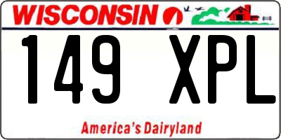 WI license plate 149XPL