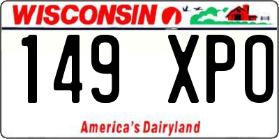 WI license plate 149XPO