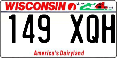 WI license plate 149XQH