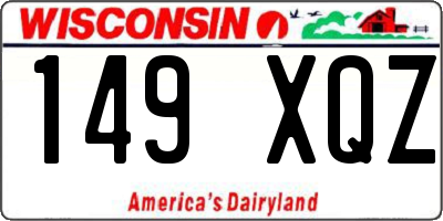 WI license plate 149XQZ