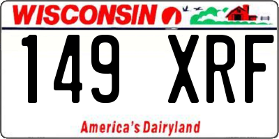 WI license plate 149XRF