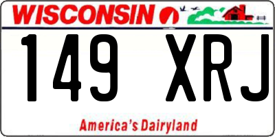 WI license plate 149XRJ