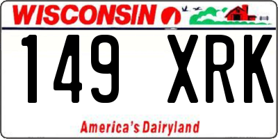 WI license plate 149XRK