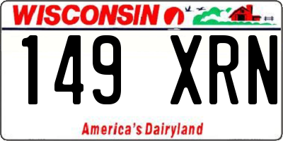 WI license plate 149XRN