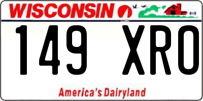 WI license plate 149XRO