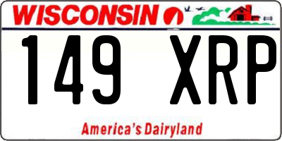 WI license plate 149XRP