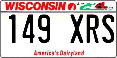 WI license plate 149XRS