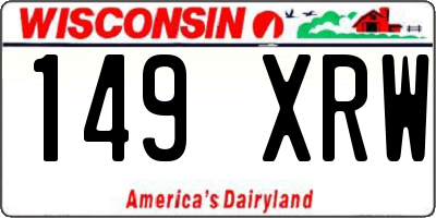 WI license plate 149XRW