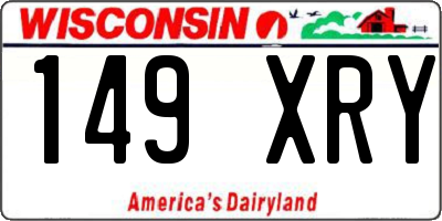 WI license plate 149XRY